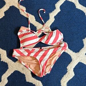 I. Crew Size 4 Women’s Striped Bikini